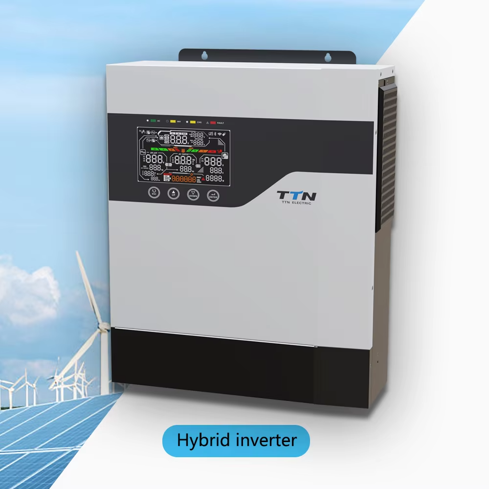 混合5kW 48v逆变器24V MPPT太阳能 + 电网充电器120A 4.2kw 6KW交流单相输出5年保修全球电压支持