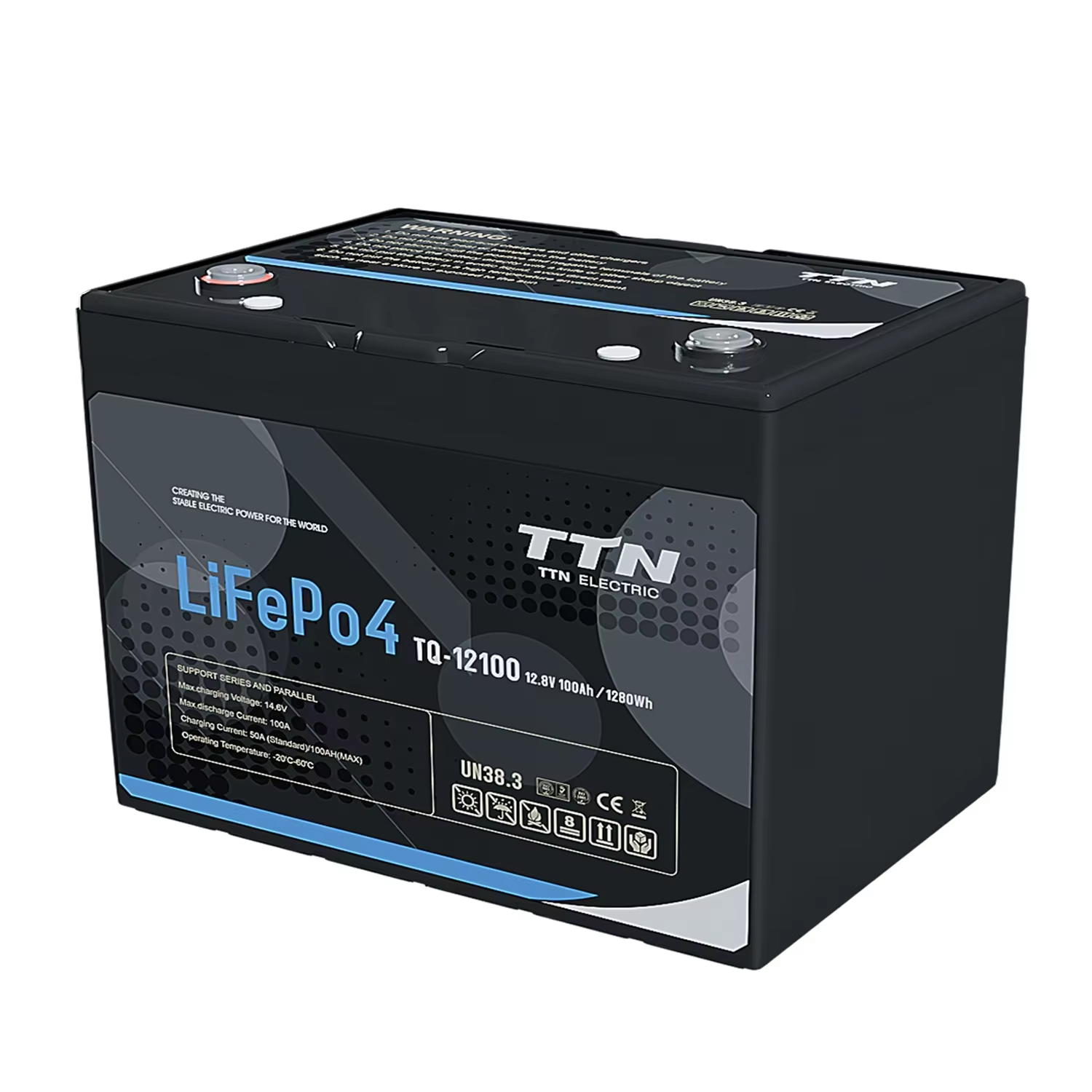 LiFePo4离子凝胶电池锂电池组12V 100Ah 200Ah 250Ah 300Ah深循环太阳能储能电池凝胶
